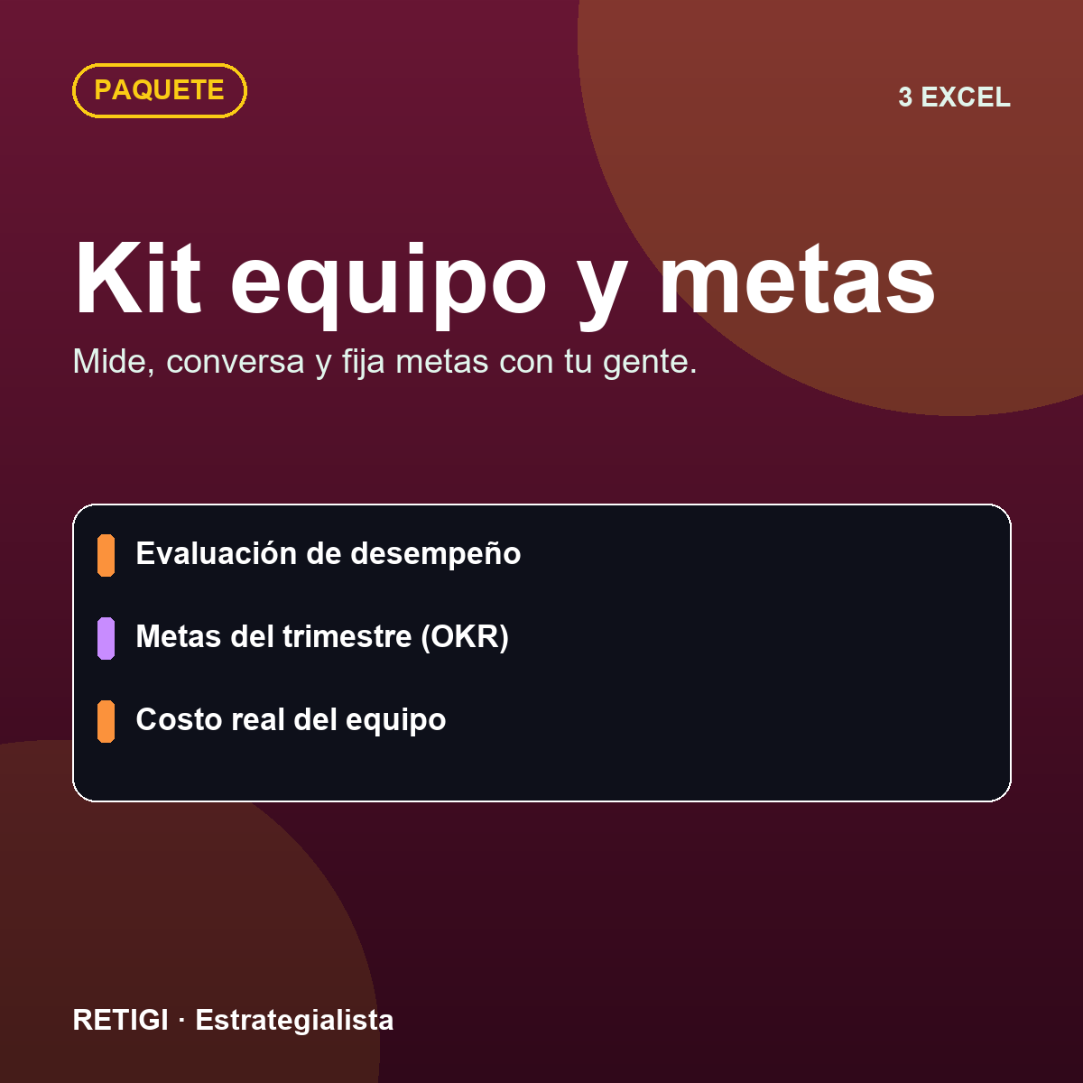 Kit equipo y metas