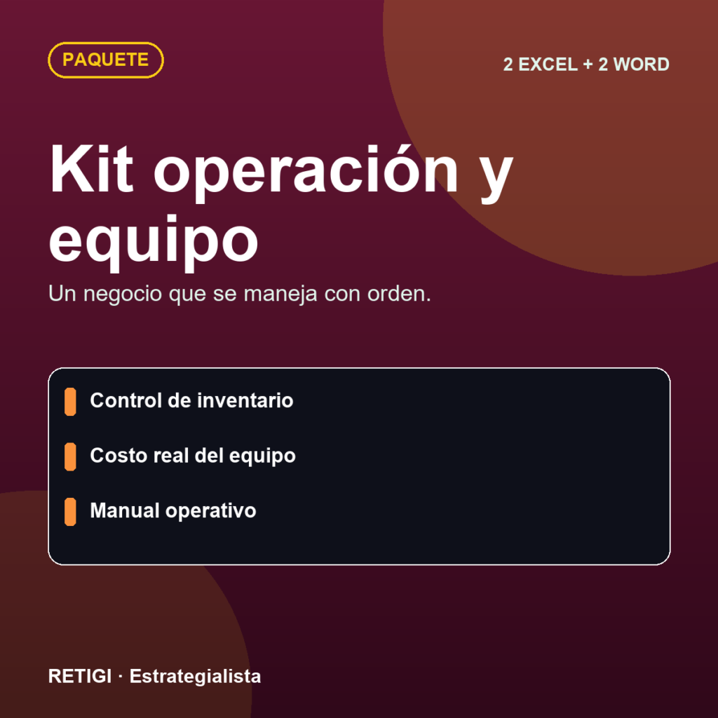 Kit operación y equipo