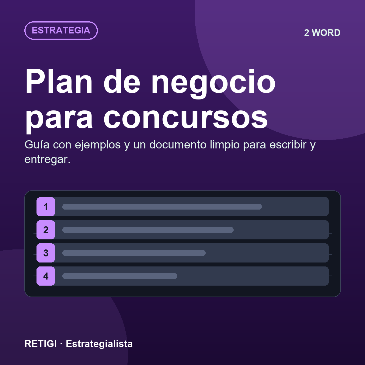Plan de negocio para concursos (Word)